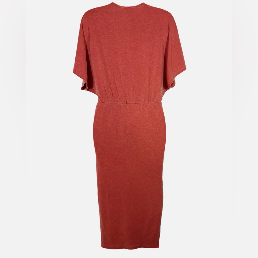 Sundry Dusty Rose Twist-Front Midi Dress - Picture 8 of 10
